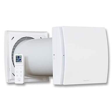 AERAULIQA QUANTUM NEXT de Unité de VMC décentralisée à flux alternatif, avec récupération de chaleur, super silencieuse, avec télécommande multifonctionnelle, diam.158 - cod.003015