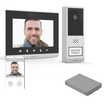 Extel - Kit Visiophone connecté et sans fil Wave 2 + 1 batterie supplémentaire - Extel