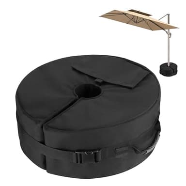 Rdddhur Pied de Parasol Sac Lestage, Base Parasol Plage Lourd Sac Sable, Support de Poids de Parasols, pour Socle Parasol, Jardin, Patio, Extérieur, Jusqu'à 40 Kg Sable
