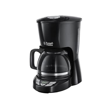 Russell Hobbs Cafetière filtre [Programmable, Technologie WhirlTech pour extraction & arôme optimaux] Textures (10 tasses, verseuse en verre 1,25L, plaque chaude, auto-off) 22620-56
