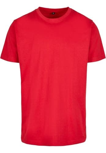 Build Your Brand T- Shirt Round Neck Homme, Rouge (Cityred), S