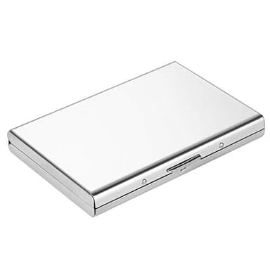 Vicloon Porte-Carte de Crédit,Visite Métallique avec la Technologie de Blocage RFID,Cool Etui de Carte de Visite Slim Métal - 6 Slots pour Vos Cartes de Crédit (Blanc)