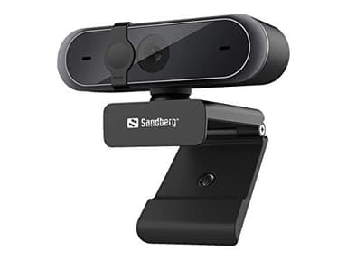 Sandberg USB Webcam Pro | Webcam 1080P avec Microphone pour PC, Ordinateur Portable, MacBook | Caméra de Streaming pour la conférence d'étude des appels vidéo | USB-A | Couverture d'objectif
