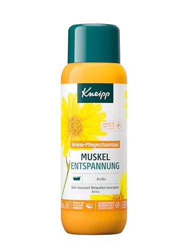 Kneipp Bain de mousse soin aromatique relaxation musculaire – Additif avec extrait précieux d'arnica et huiles essentielles naturelles cabreuva, romarin pinus expérience chauffante 400 ml