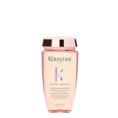 KERASTASE Gloss Absolu - Bain Hydra-Glaze - Shampoing Hydra-Illuminant - Adoucit & Discipline - Effet Ultra-Glossy - Acide Hyaluronique, Acide Glycolique - Cheveux Longs Sujets aux Frisottis - 250 ml