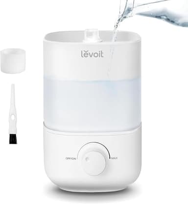 LEVOIT Humidificateur d'air bébé Top-Fill, 2.5 L Jusqu'à 25H, 23 dB Silencieux, Arrêt Auto, Buse à 360°, Mini Conception avec Bouton facile à utiliser sans BPA pour Chambre