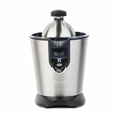 H.Koenig Presse Agrumes Electrique levier professionnel Inox AGR80, sans BPA, Automatique, Puissant, Bec anti-gouttes, Compatible Lave-Vaisselle, 160W