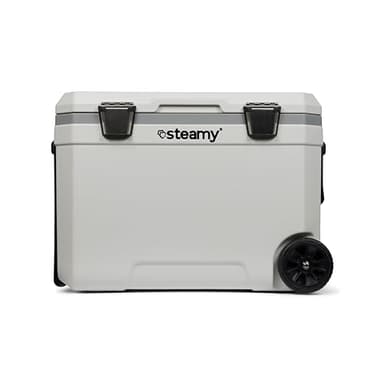 Steamy Marine 45 Roller, Glacière avec roulettes spécialement pour Bateaux et Sports Nautiques, 45 litres, Blanc