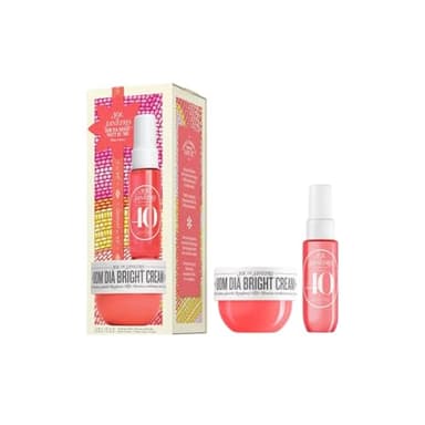 Sol de Janeiro Bom Dia Bright Holiday Set, Duo de soins pour le corps avec Bright Cream 75 ml et Cheirosa 40 Parfum 30 ml, Collection Festive
