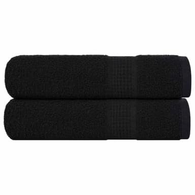 Générique Serviettes de Bain 2 pcs Noir 100x150 cm 360 g/m² 100% Coton,Maison & Jardin,Linge,Serviettes,Noir,1.33 KG,136956