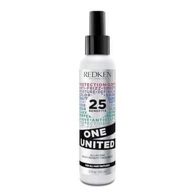 REDKEN - Spray Miracle 25-en-1 Sans Rinçage - Multi-Bénéfices - Contrôle, Thermo-Protecteur & Toucher Soyeux - Acide Lactique & Huile de Coco - Vegan - Tous Types de Cheveux - One United - 150 ml