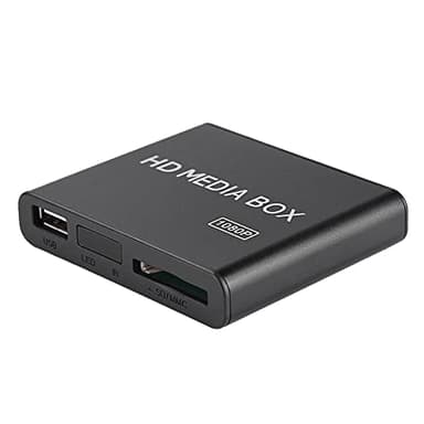 Yinhing Lecteur Multimédia Full HD Forte compatibilité Prend en Charge Le Décodage 1080P Disque Dur Mobile 13 USB avec Plusieurs Interfaces de Sortie Vidéo pour Les Films (Prise UE (220-240 V))