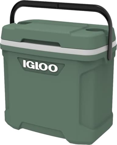 Igloo Ecocool Latitude 30 - Glacière Passive 28L - Glacière avec Porte-gobelets - Réfrigérateur Portable pour la Plage, Pique-niques, Camping - Vert