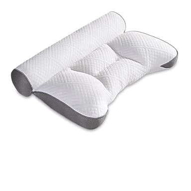 Pgtc Coussin en Duvet,Oreiller d'apnée du Sommeil et Cloud Align pour l'apnée du Sommeil, Coussin Ergonomique pour Les douleurs cervicales,Dormeurs latéraux, Oreiller orthopédique avec Mousse