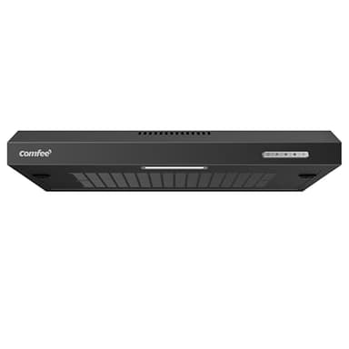 COMFEE'SLIF17B-60 LED,Hotte aspirante 60 cm, sous comptoir, 2 modes d'aspiration - 3 niveaux de vitesse - Noir