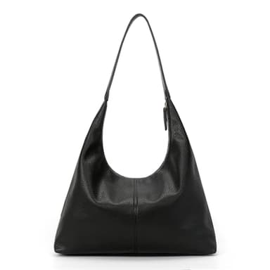 GSenhui Sac Hobo en Cuir Souple - Sac à Main Vintage - Sac à Bandoulière Uni - Sac à Bandoulière pour Femme - Sac Fourre-Tout Décontracté - Sac à Épaule pour Femme, 39 cm x 38 cm x 14 cm