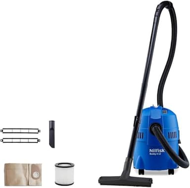 Nilfisk Aspirateur Eau et Poussière Buddy II 12L pour la Maison, Jardin et Voiture - Aspiration et Soufflerie (1200 W)