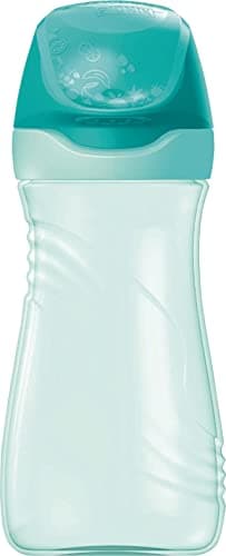 Maped Picnik Origins - Gourde pour Enfants avec Capuchon de Protection- Système Anti-Gouttes et Etanche - en Plastique Sans BPA - Turquoise - 430ml