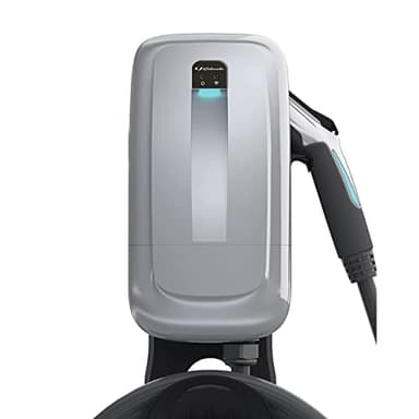 Schumacher Electric SEV455 - Borne de Recharge 7,4kW Véhicule Électrique/Hybride Monophasée Type 2, 32A - Gestion de Charge Intélligente (DLM) et 5m de Câble - Design Épuré Intérieur/Extérieur