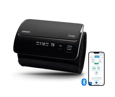 OMRON EVOLV moniteur de tension artérielle, tensiomètre bras sans fil, Bluetooth, validé cliniquement - MAINTENANT avec 6 mois d’abonnement OMRON connect Premium GRATUIT