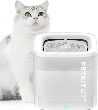 PETKIT CYBERTAIL Fontaine à Eau pour Chats, avec Pompe à Eau sans Fil, Moins de 25dB, Filtre 3.0, Equipé de Lumières LED, Capacité de 1,8L pour Chats Chiens et D’Autres Animaux de Compagnie