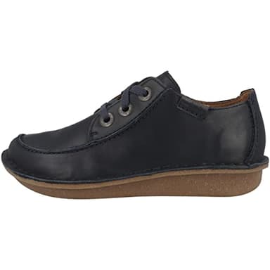 Clarks Femme Tissu Oxford, Cuir, Cuir Marine, 37 EU