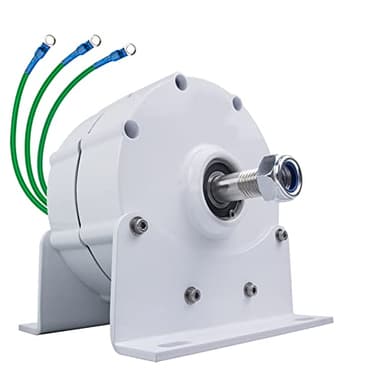 HUIZHITENGDA Générateur Aimant Permanent 12000W sans Engrenage, Générateurs Alternateurs AC 12V 24V 48V 220V avec Une Utilisation De Base pour La Turbine À Éoliennes (Blanc),220v
