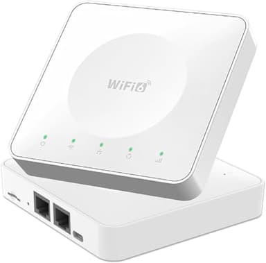 WiFi 6 Routeur SIM Portable,Double Bande Mobile Hotspot avec Emplacement pour Carte 4G/LTE SIM,USB-C,WPA3,Support 32 Appareils,Appareils Internet Portables pour Les voyageant,Domicile (WF 6)