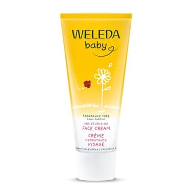 WELEDA - Crème hydratante Visage au Calendula bio sans parfum - 50 ml - Hydrate et nourrit - Pour la peau délicate des bébés, dès la naissance - NATRUE - 50 ml
