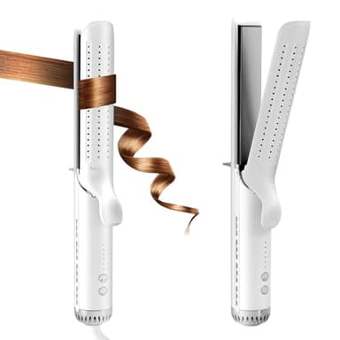 AraSyleon Fer à Lisser & Boucleur 2-en-1 avec Ventilation - Lisseur Professionnel à 5 Températures Réglables (140°C-220°C), Préchauffage Rapide 30s, Plaques Céramiques & Boucleur a Cheveux