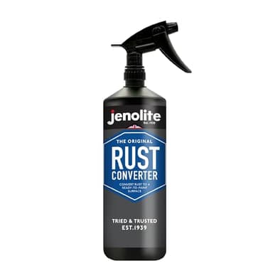JENOLITE Convertisseur de Rouille Liquide en Spray avec Distributeur | 1 Litre | Traitement Antirouille Métal | Convertisseur de Rouille et apprêt | Idéal pour Voitures et Autres Surfaces Métalliques