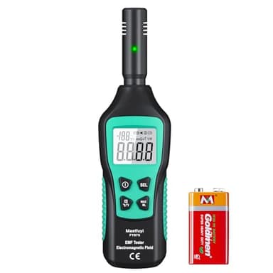 Mastfuyi Testeur EMF Numérique LCD EMF Testeur EMF Testeur EMF pour Chasse aux Fantômes, Détecteur de Rayonnement Électromagnétique, Maison, Bureau, Extérieur, Voyant d'Affichage Alarme Acoustique