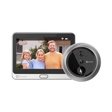 EZVIZ DP2C 1080P Visiophone Connecté Interphone Vidéo, Judas Numérique, Caméra avec 4.3 Pouces Moniteur, Surveiller Via Smartphone, PIR Motion Detection, Audio Bidirectionnel, 5m Vision Nocturne