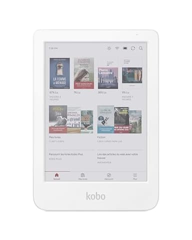 Kobo Clara Colour | Liseuse eBook Couleur | Écran Couleur E Ink Kaleido™ 3 sans Reflets de 6" | Option Mode Sombre | Étanche | Livres Audio | 16 Go de Stockage | Blanc