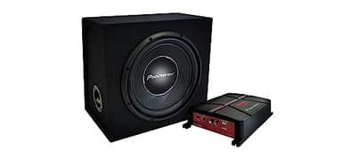 Pioneer GXT-3730B-SET Pack caisson & Amplificateur, caisson avec subwoofer 30cm (12"), Amplificateur, kit de câblage, Puissance Max. 1400Watts