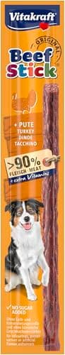 VITAKRAFT- Beef Stick , Friandise Pour Chien, Stick De Viande À La Dinde, Friandise D'Entraînement, Sans Sucres Ajoutés (1X 12G)