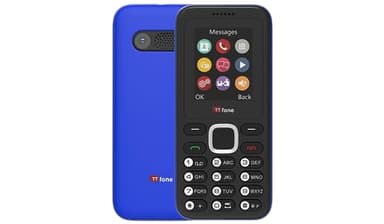 TTfone TT150 Téléphone Portable Basique Débloqué avec Bluetooth, Batterie Longue Durée, Double SIM avec Appareil Photo et Jeu, Facile à Utiliser, Robuste et Léger (Blue)
