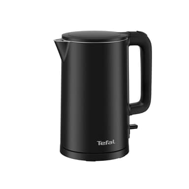 Bouilloire électrique TEFAL Thermo Protect, Safe to Touch, 1500W, Noir et intérieur inox, KO1408E0