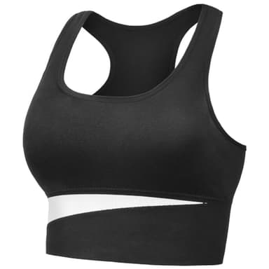 AUYAO Brassiere Sport Femme Maintien Fort, Soutien Gorge Anti Affaissement Bustier avec Rembourrage, Soutiens-Gorge de Sport Femme Confortable, Convient pour le Fitness, la Course à Pied(L)