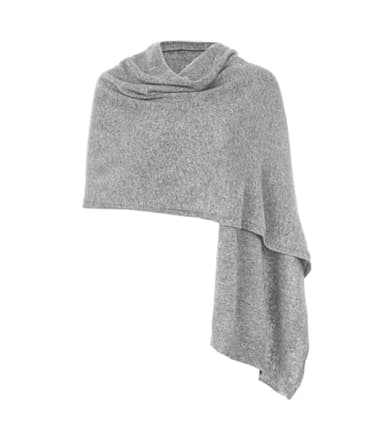 Embouro Châle 100% Cachemire Pashmina pour Femmes, Echarpe Tricotée en Cachemire pur pour l'hiver (Gris)