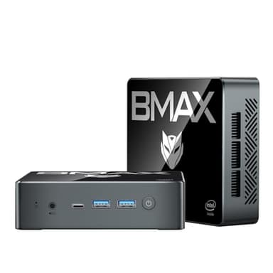 BMAX Mini PC 16 Go DDR4 512 Go SSD Intel Alder Lake N100 W-11 Pro 3,4 GHz 4 cœurs 4 Fils Extensible SSD 4K 60 Hz Tipo-C (Fonction complète) HDMI*2/USB*4/Wi-FI 5/2.4 +5G/BT4. 2