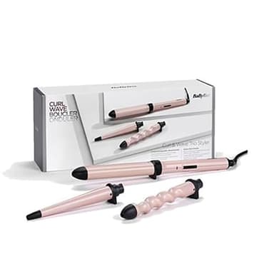 BaByliss - MS750E - Multistyler Curl and Wave Trio avec 3 embouts chauffants interchangeables torsadé, conique et ovale pour changer de look au gré des envies