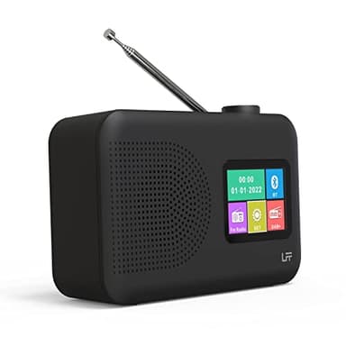 Radio Dab, Radio Numérique LFF Dab, Petite Radio Numérique FM, Radio Dab Plus, Radio de Cuisine avec Câble ou Radio à Piles, Radio à Écran Couleur avec Bluetooth