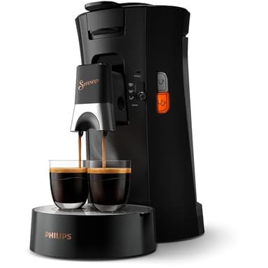 Philips CSA240/61 Machine à Café à Dosettes SENSEO Select Eco, Intensity Plus, Crema Plus, Fonction Memo - Noir
