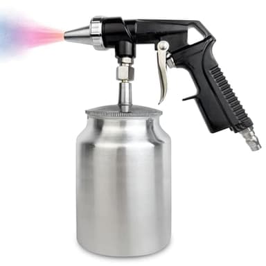 Sableuse Pneumatique 6mm, Aérogommeuse Haute Pression pour Élimination dDe Rouille et de Peinture, Sableuse pour Métal, Verre et Marbre, Accessoire Compresseur