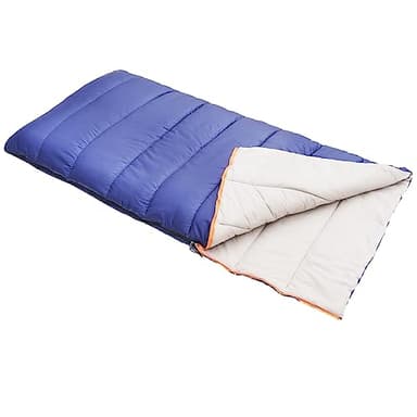 Amazon Basics Sac de Couchage Léger, 4 Saisons, pour Temps Froid et Chaud, Camping et Randonnée, 190 x 83 cm, Bleu