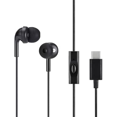 Amazon Basics Écouteurs intra-auriculaire USB-C filaire avec microphone - Taille unique, noir