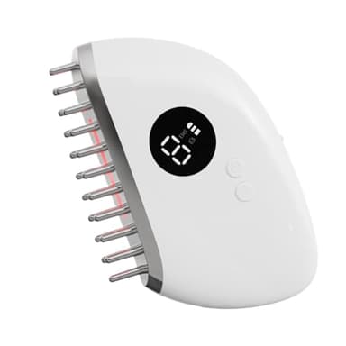 Peigne De Croissance Des À Lumière Rouge – Masseur De Cuir Chevelu À Vibrations À 9 Niveaux, Rechargeable Par USB, Brosse De Soin Des Pour La Perte De, La Circulation Sanguine