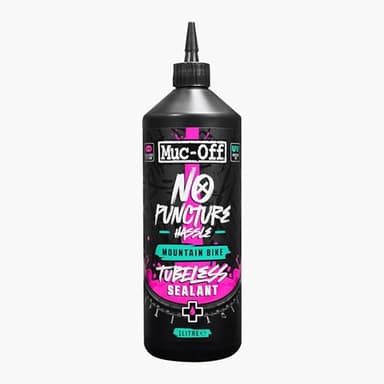Muc Off No Puncture Hassle Tubeless Sealant Mastic pour pneus de vélo sans chambre à air avec colorant UV Tracer 1 l – Mastic d'étanchéité pour pneus de vélo sans chambre à air – Scelle les fissures