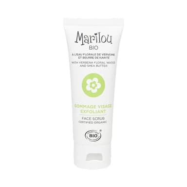 Marilou Bio - Gommage Visage Exfoliant bio à l'eau de Verveine - Affine le grain de peau, redonne de l'éclat - 99% d'ingrédients d'origine naturelle - 75 ml